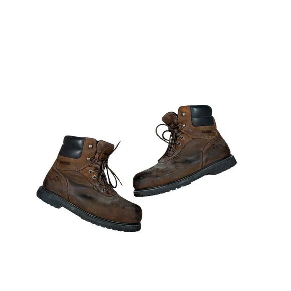 Wolverine Men's Waterproof Work Boots Size 11EW Steel Toe Brown Leather Workwear - Picture 1 of 9